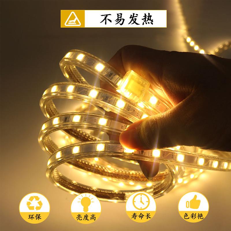 5050高压220V防水60灯灯条户外室内酒吧LED灯带节能可调光高亮度