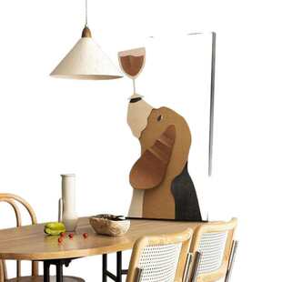 现代简约餐厅装饰画餐桌墙面布置2025新款饭厅背景轻奢高级感挂画