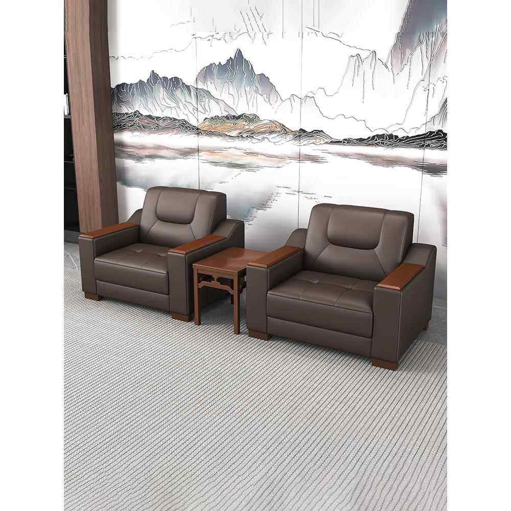 办公室沙发茶几茶台一体式小型三人位商务接待洽谈会客真皮沙发,商业/办公家具,沙发,淘宝优惠券,粉丝福利购,淘宝优惠卷