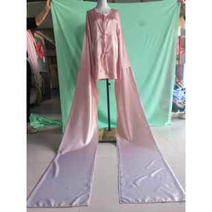 正品新款杭纺专真丝水袖纺藏业族舞古典舞舞蹈戏曲演出服女民族舞