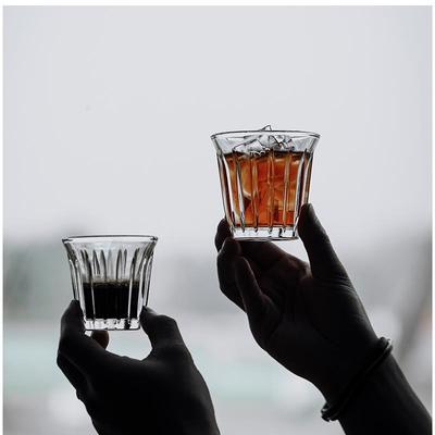 MHW轰炸机玻璃杯 澳白杯拿铁单品咖啡杯 耐高温防烫透明Dirty杯子