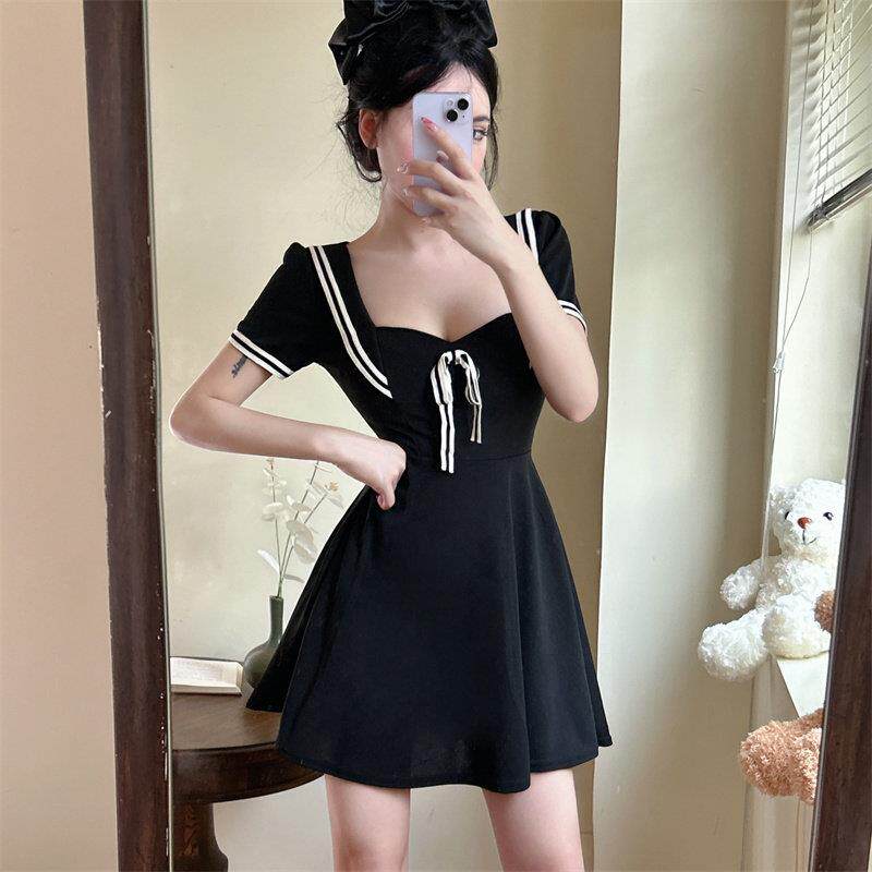 夜店女性夏季制服性感低领领修身字裙足浴技术员工作服
