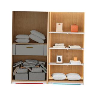Adjustable Closet Organizer Storage Shelf Wall Mounted DIY