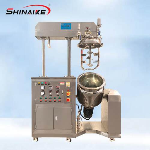 广州直供化妆品乳化设备液压升降真空均质乳化锅SNK-A100