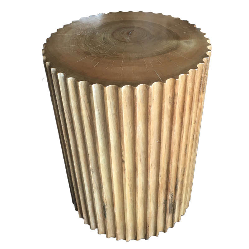 A12北欧实木茶几边几墩子根雕凳子民宿酒店客栈创意树桩圆凳原木