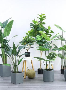 北欧人造绿色植物装饰大型假树
