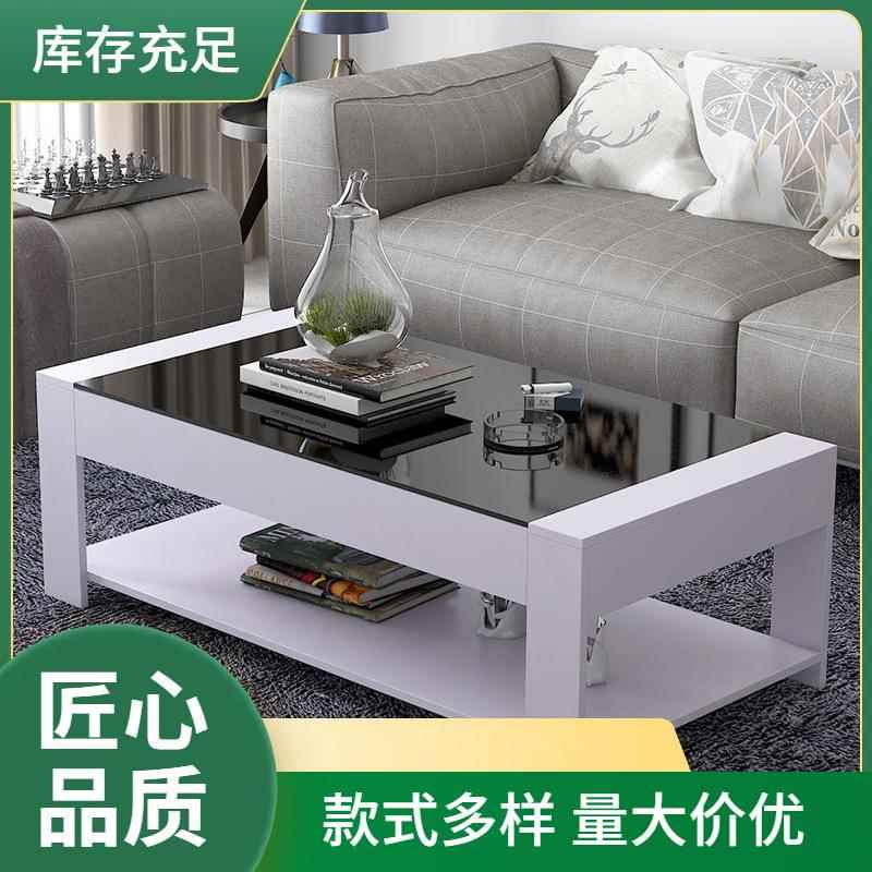 经钢玻璃茶几小户客型方EM100025形化简约济型厅组装美式乡村创意