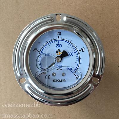 耐震压力表SKON协刚压力表40mpa油压表400BAR液压表轴向安装PT1/4