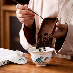 旅行功夫茶具一壶二杯小套装便捷式户外快客杯商务伴手礼盖碗茶杯