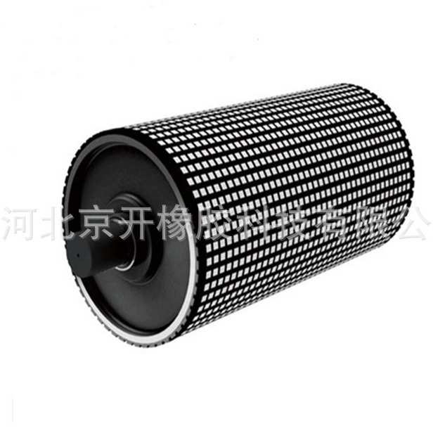 陶瓷包胶滚筒橡胶板厂家直供加工黑色输送机陶瓷皮带轮包胶橡胶板