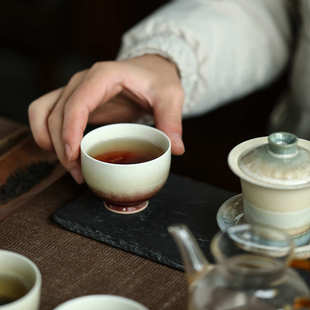 琉璃苏打烧窑变茶杯纯手工主人杯闻香杯复古陶瓷杯品茗杯茶具单杯