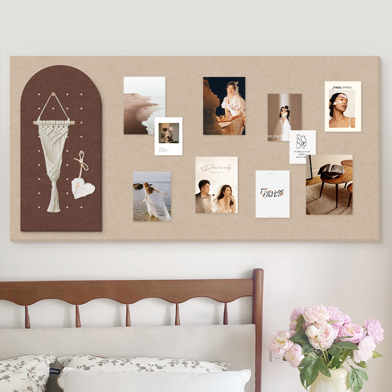 毛毡墙贴照片墙背景板软木板自粘墙板展示板留言板挂墙背景主题墙