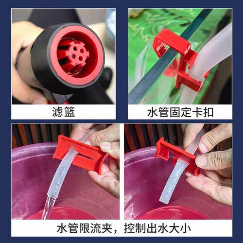 手清理换水鱼缸抽水水器粪吸器手动换吸便器沙鱼洗粪便