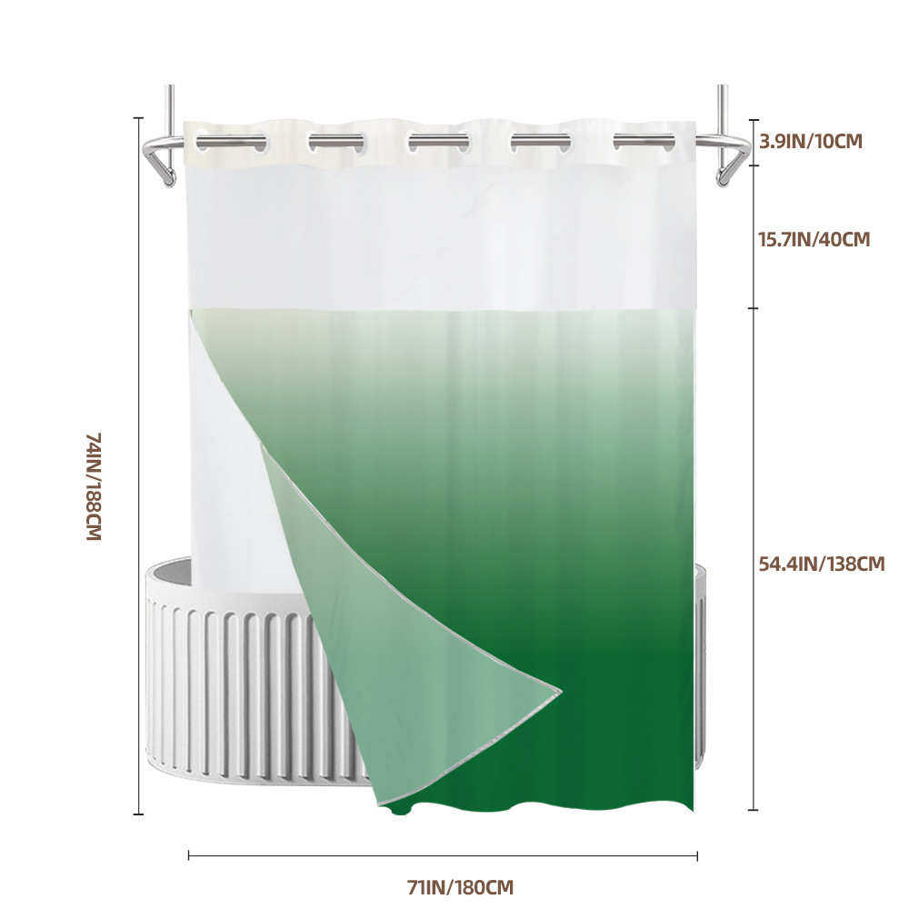 双层大环数码印花防水浴帘渐变纯色浴室帘防水四件套来图定制,家庭/个人清洁工具,浴帘,淘宝优惠券,粉丝福利购,淘宝优惠卷