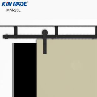 滑轮吊轨不锈钢五金配件 轨道移门室内门厨房门玻璃美式 23L顶装