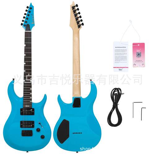 24品电吉他奥古曼桶全封闭式3档双双拾音器电吉他专业级演奏吉他