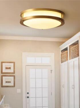 欧美居美式灯全吸铜LED顶灯式现代简约客厅美餐厅卧室灯房间70403