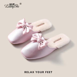 品质棉拖鞋女士2026新款居家室内家用地板防滑毛绒保暖冬季皮拖男