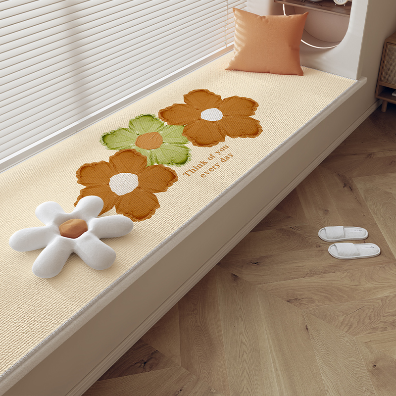 混纺防滑窗台垫坐2024主卧阳台四季通用裁剪可飘窗垫新款铺垫垫子