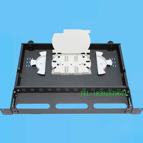 Lc型12端口光纤配线架24芯终端盒光纤融合盘铝合金19inch 1U