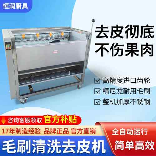 土豆去皮机商用全自动毛刷式芋头姜红薯莲藕马蹄电动清洗削脱皮器