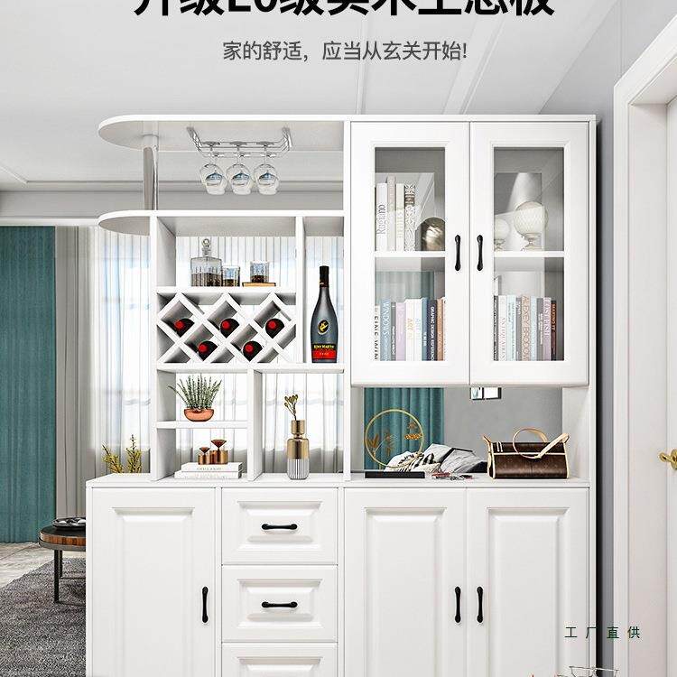 实木酒柜玄关柜鞋柜一体欧式入户门厅柜客厅装饰柜进门屏风隔断柜