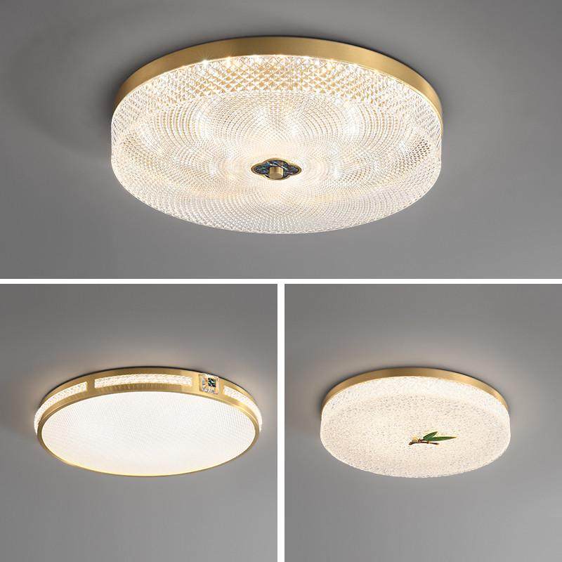 全铜新中式过道吸顶灯圆形禅意中国风走廊衣帽间入户玄关阳台灯具,家装灯饰光源,智能吸顶灯,淘宝优惠券,粉丝福利购,淘宝优惠卷