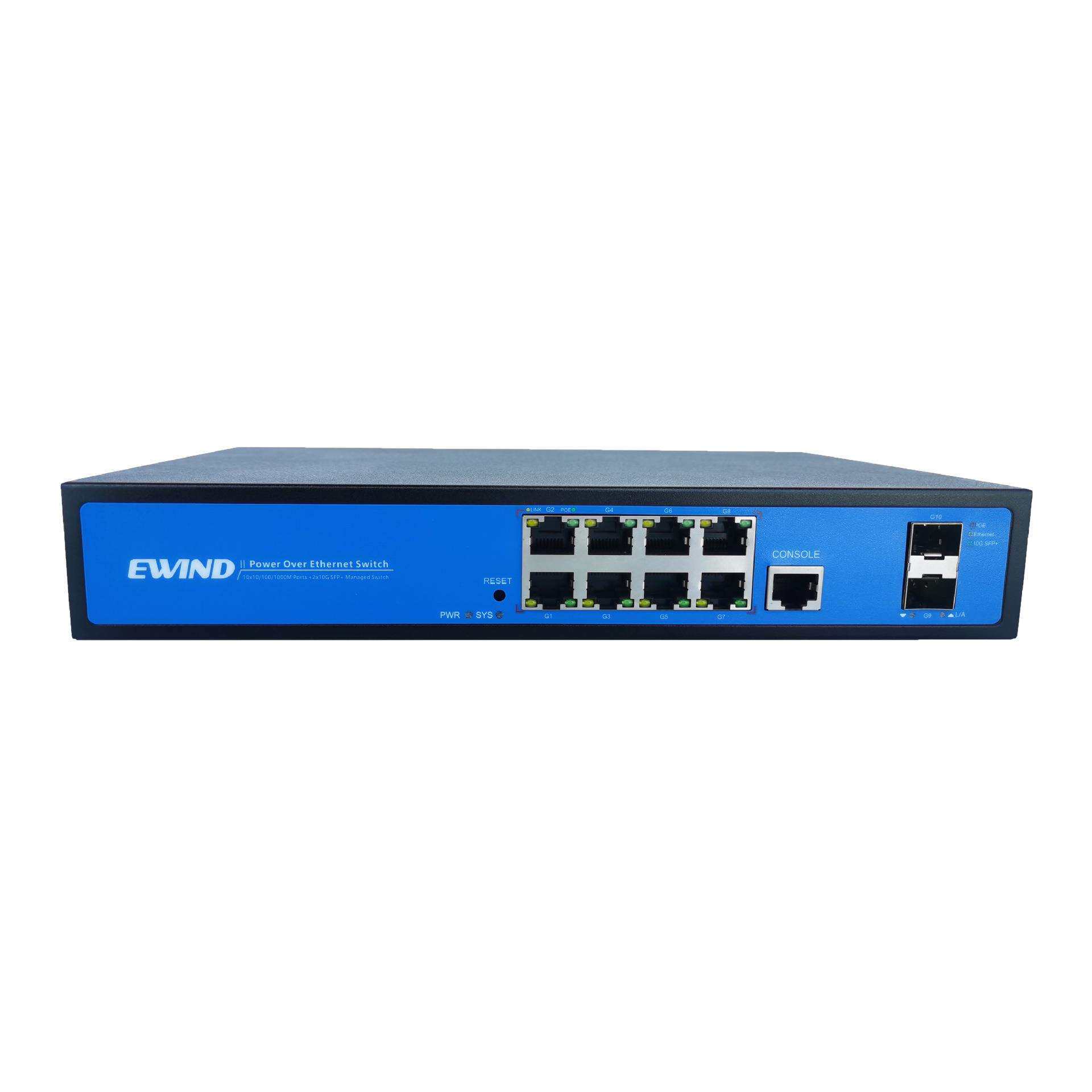 千兆10口万兆10G上联poe交换机2层管理型web网管交换机POE
