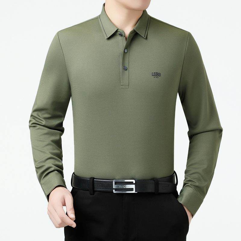 新体款男装秋长24035-KK冬恤羊绒专柜商务百休闲搭纯色袖舒适男士