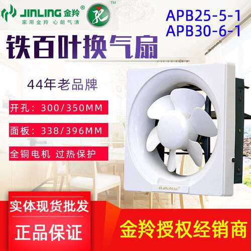 金羚厨房卫生间排气扇油烟换气扇浴室排风扇墙10寸APB25-5-1