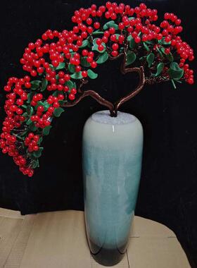 红玉髓发财树黄水晶摇钱树家居摆件客厅玄关酒柜店铺开业乔迁送礼