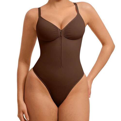 Women'S Seamless Smooth Compression Shapewear Bodysuit Front