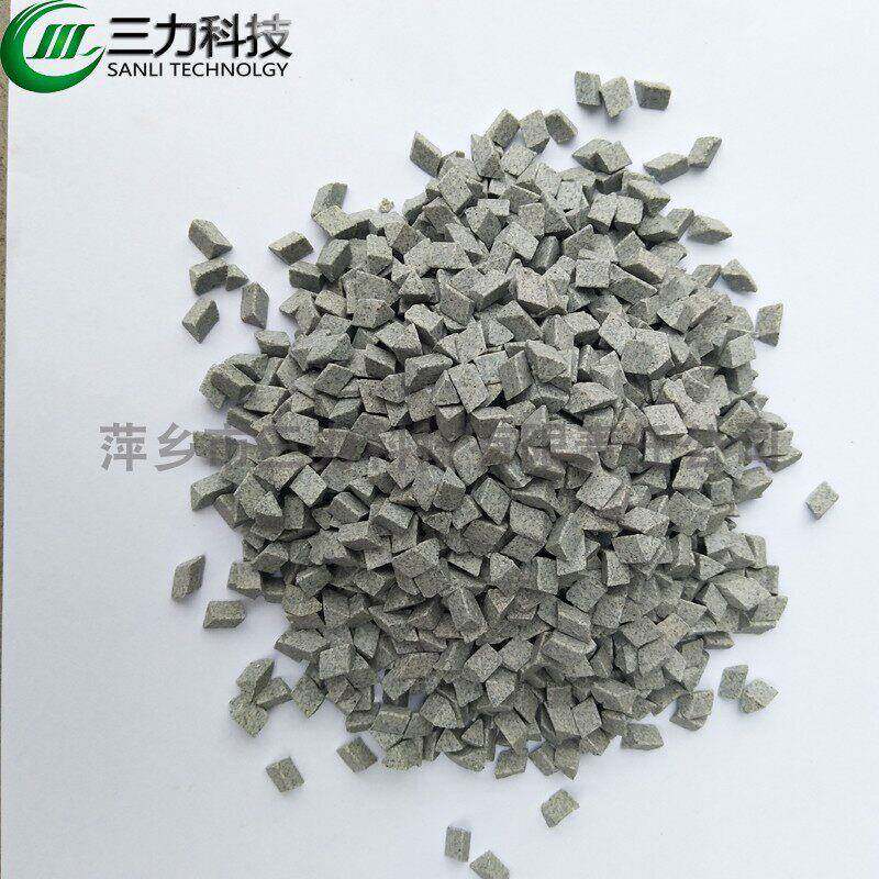 粗磨棕刚玉研子毛磨石棕刚玉斜三角磨抛光研80目-120磨石抛光石料