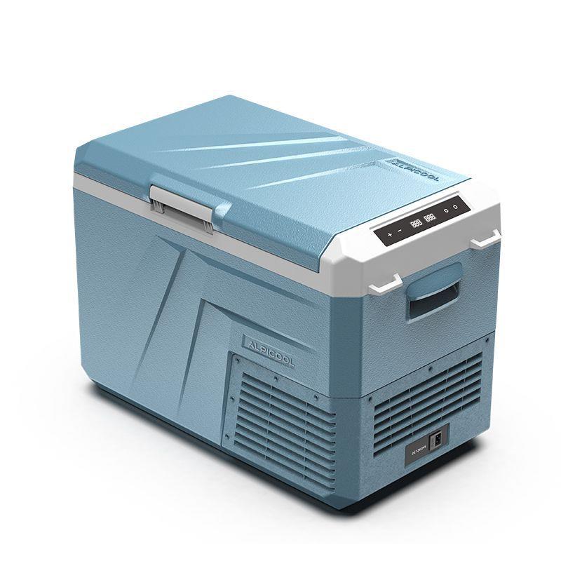 冰虎车载冰箱压缩机制冷12V24V车家两用双温单控冷藏冷冻双仓冰箱