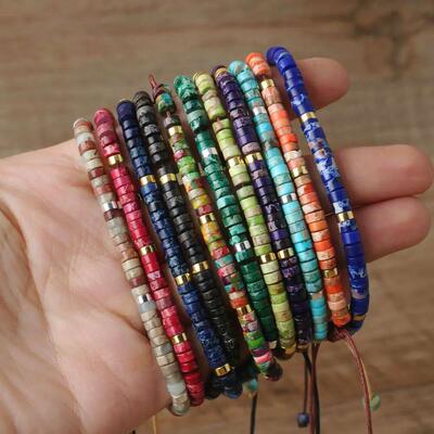 Nautral Stone 2x4mm Blue Emperor Stone Blood Stone Tiger Eye