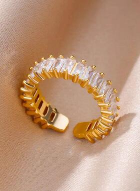 不锈钢环为妇女审美向日葵金Pla