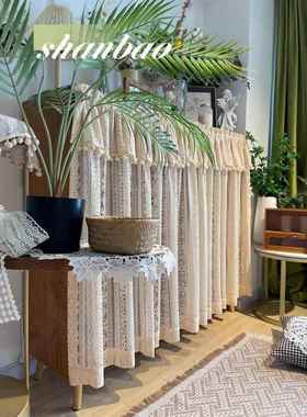 物镂空法免打书孔粘贴轨道阳台遮AEI挡式帘架置物架杂遮丑帘衣柜