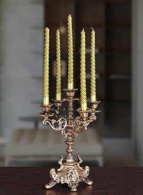 风枝状复古怀旧铸铁多头装饰摆件