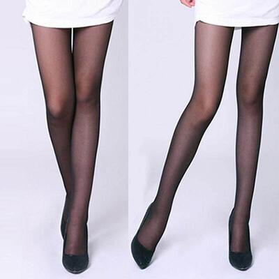 Fashion Black Lady Tights Elastic Silk Stockings Solid