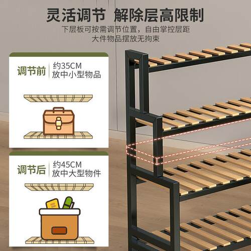 阶梯式货架地多置物架落阳台R53-阶梯客厅花架超展示架可移层动铁