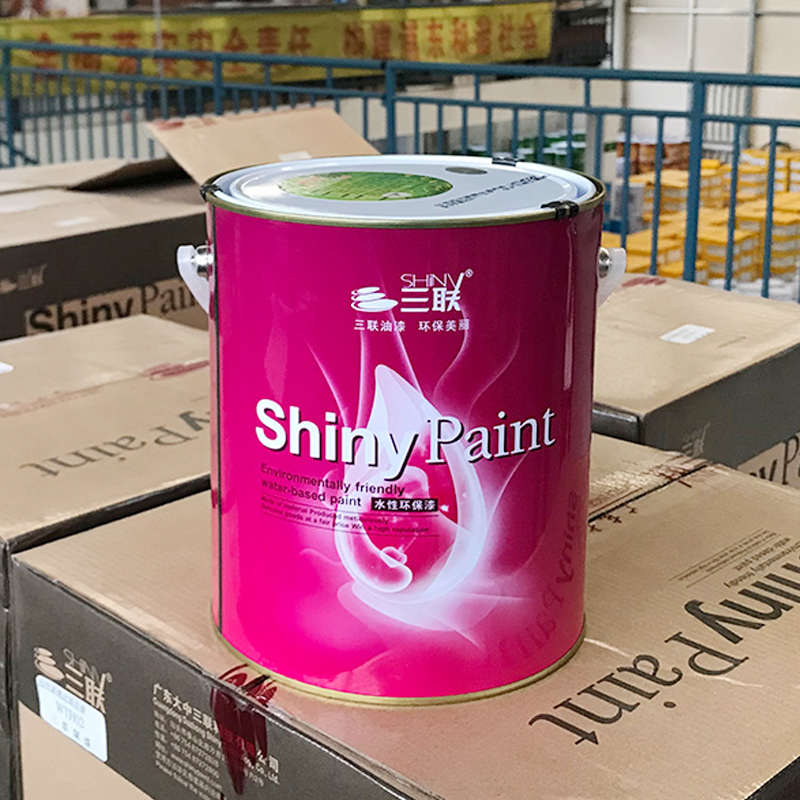 三联水性木器漆旧家具翻新清漆透明刷木头油漆亮光彩白色金属水漆