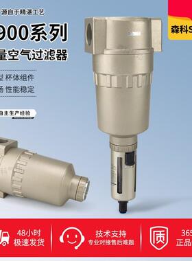 气动气源处理器AF900-20大口径空气过滤器大流量AF910/911-20
