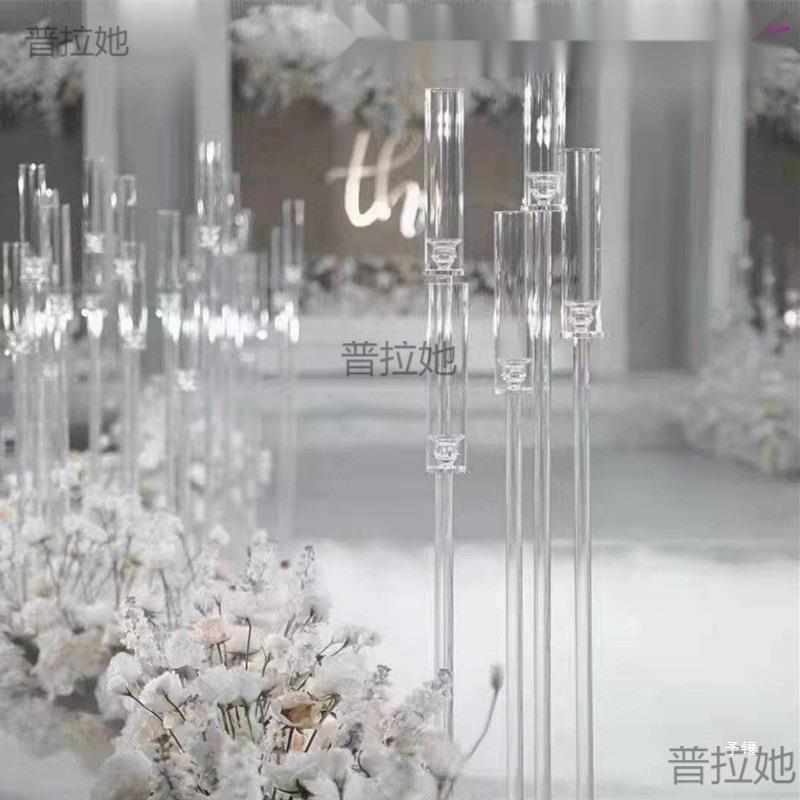 婚庆婚礼道具亚克力牡丹花发光路引灯t台舞台场景装饰花瓣引路灯