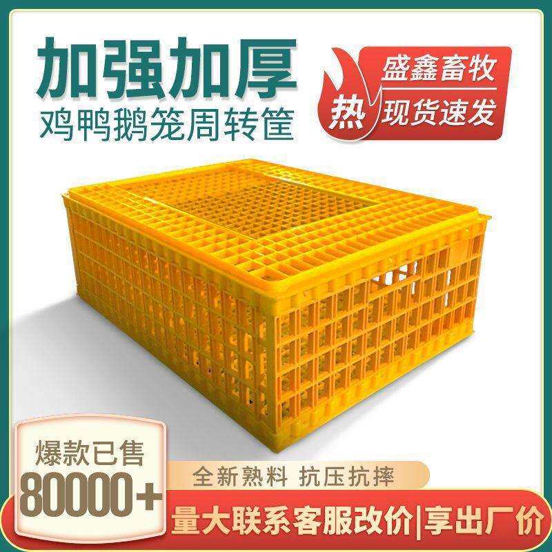 鸡笼塑料家禽运输鸡笼子周转箱大号加厚鸡鸭鹅鸽兔运输方形笼子