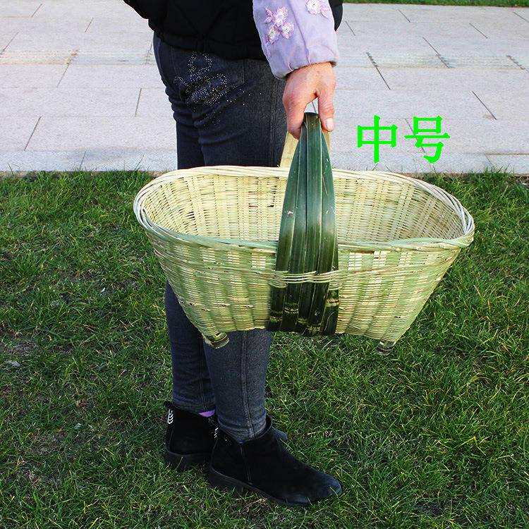 农竹家人手ytgx1893工手编织提菜篮竹篮子装篮鸡蛋水果篮收纳编篮