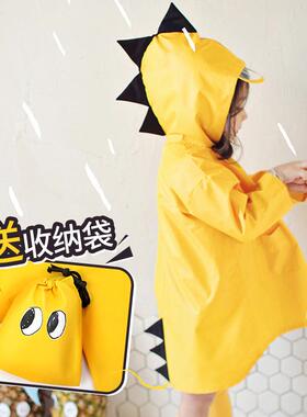 恐龙儿童雨衣男童一岁1半2幼儿园宝宝学生黄色小童婴儿薄轻便雨披