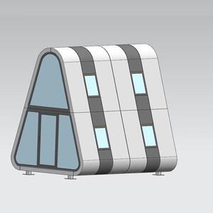 A型小铝板民宿稻田茶山大三角房屋拍照打卡景观工程建筑小屋