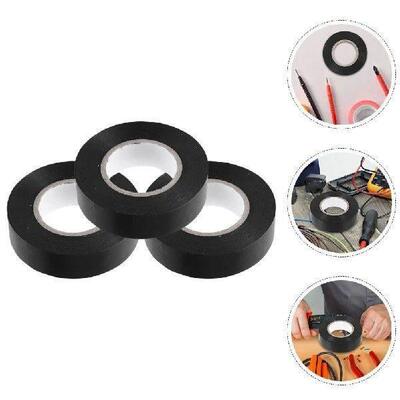 3 Rolls Electrical Insulation Tape Strong Adhesive Heat