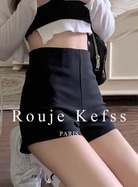 Rouje Kefss法式气质下衣失踪打底短裤女修身紧身弹力高腰安全裤