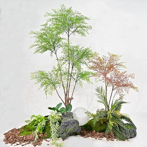 仿真南天竹马醉木平替奶油风客厅盆栽高端仿生植物免养护新年摆件